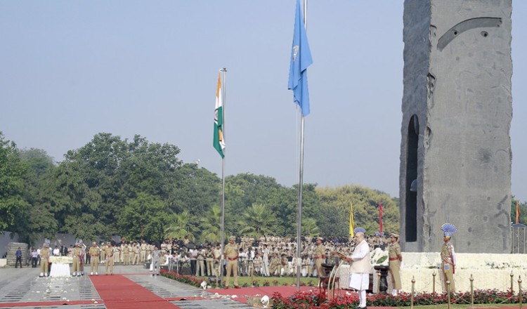 amit shah addressing the jawans of central armed police forces