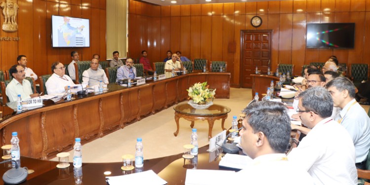 rajnath singh at a review meeting of the border management division