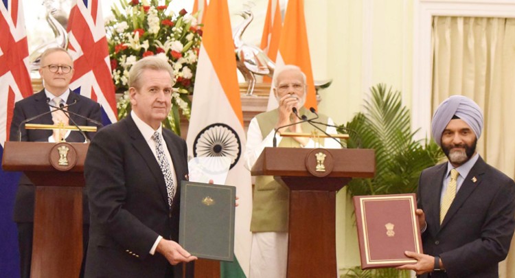 agreement on various subjects in india-australia