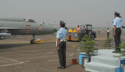 phase out ceremony of mig-21 fl at air force station kalikunda