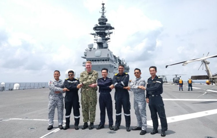 group travel of naval ships in china sea