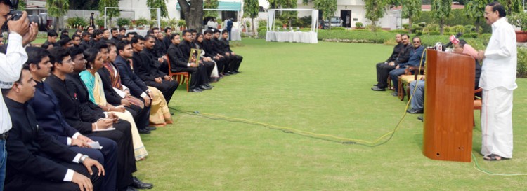 vice president m. venkaiah naidu interact with trainee officers of indian forest service