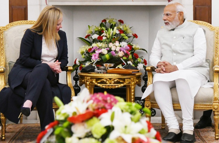 prime minister of italy with prime minister narendra modi