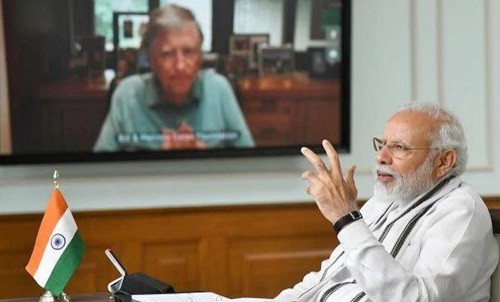 discussion on kovid in modi and bill gates