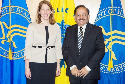 dr. harshvardhan arrives today on a five-day visit to america