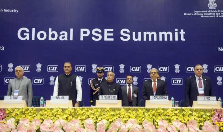 president pranab mukherjee at the inauguration of the 'global pse summit', organized by cii