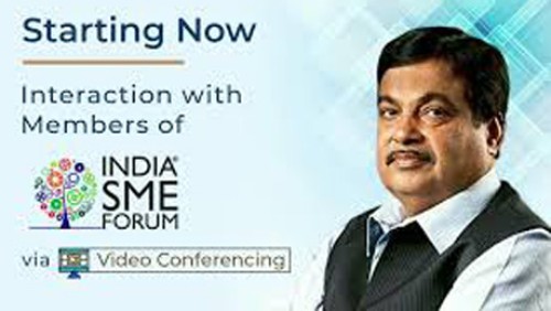 nitin gadkari interaction with members of india sme forum