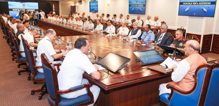 defense minister rajnath singh's address at the naval commanders' conference