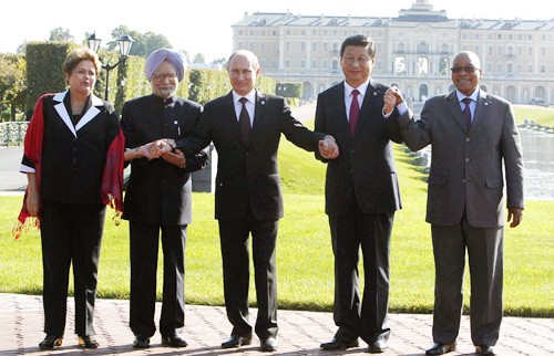 manmohan singh with the brics leaders