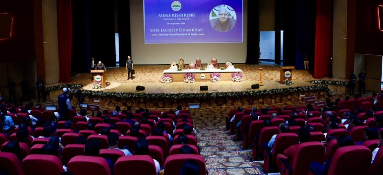 vice president address to students and faculty members at aiims rishikesh