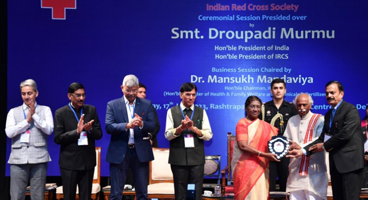 president at the annual meeting of the indian red cross society