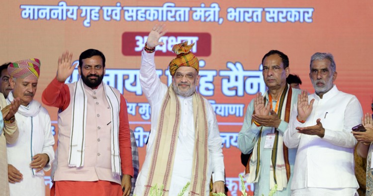 amit shah at the backward class honor conference in mahendragarh