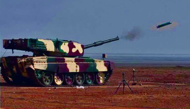 arjun tank fired laser guided missile