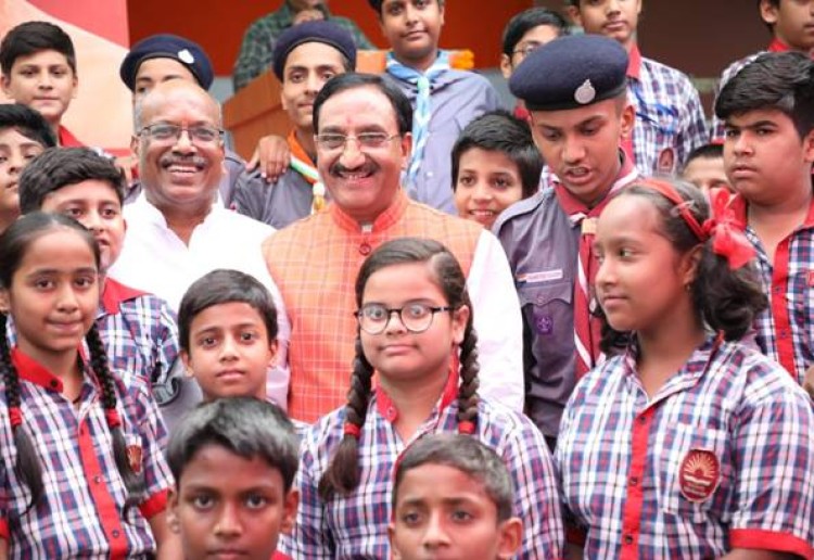 nishank celebrates modi's birthday with children