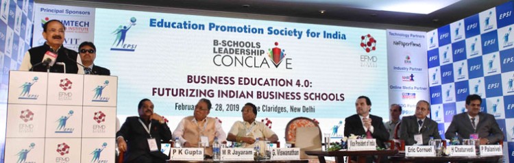 venkaiah naidu addressing the b-schools leadership conclave