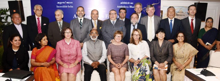 alphons kannanthanam with the ambassadors and diplomatic representatives