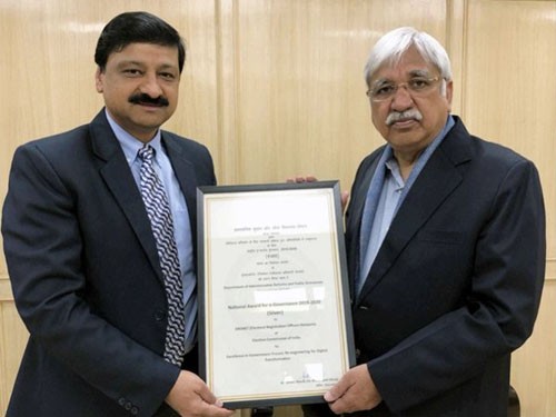 'silver' award to election commission of india