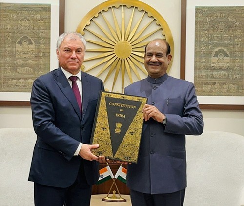 parliamentary representative of russia meets om birla