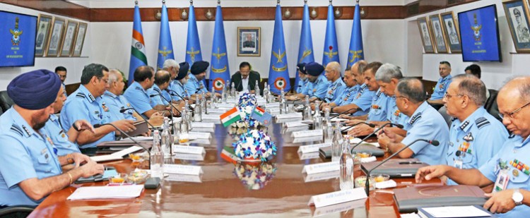 minister of state for defense subhash bhamre in air force commander conference