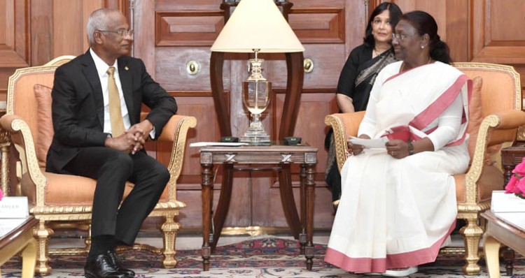 president of maldives meets president murmu