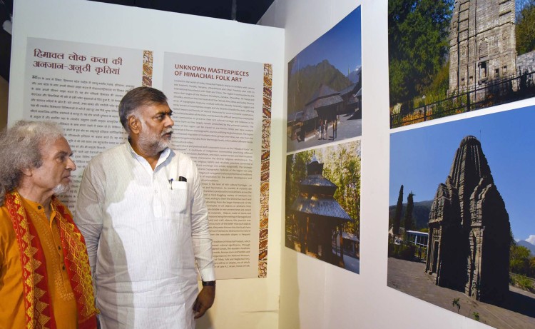 prahalad singh patel visiting after inaugurating the exhibition