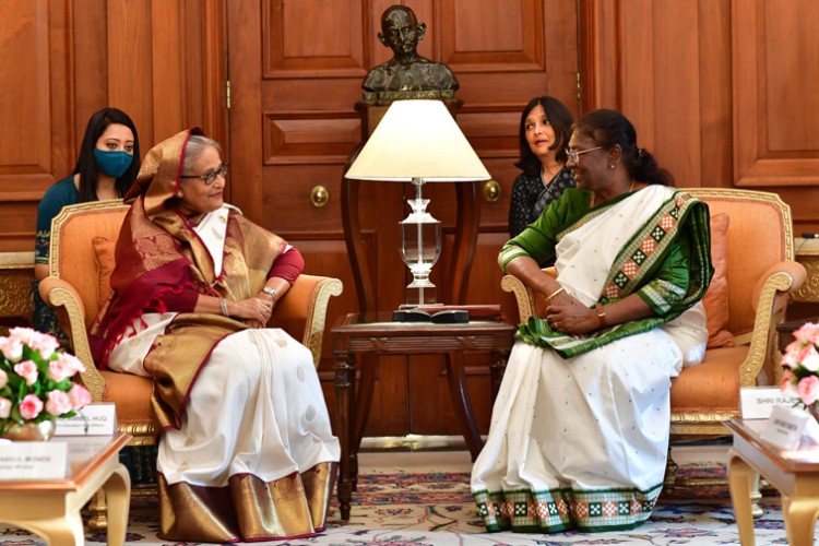 prime minister sheikh hasina called on president droupadi murmu