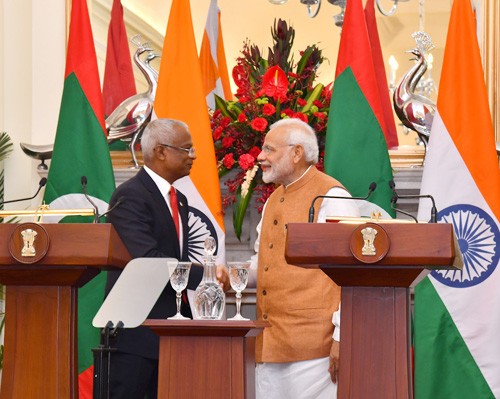 president of the maldives and pm narendra modi