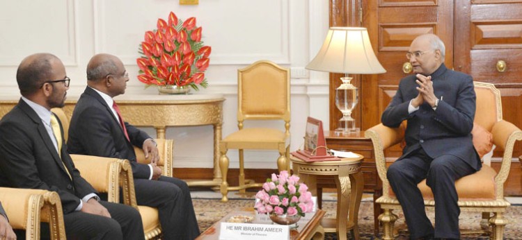 abdulla shahid calling on the president ramnath kovind