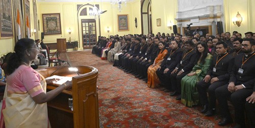 president addressed the trainee officers of lbsnaa