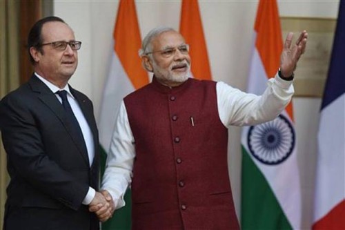 french president francois hollande and pm narendra modi