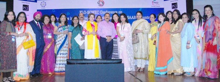 dr. jitendra singh with the members of saarc chamber of women