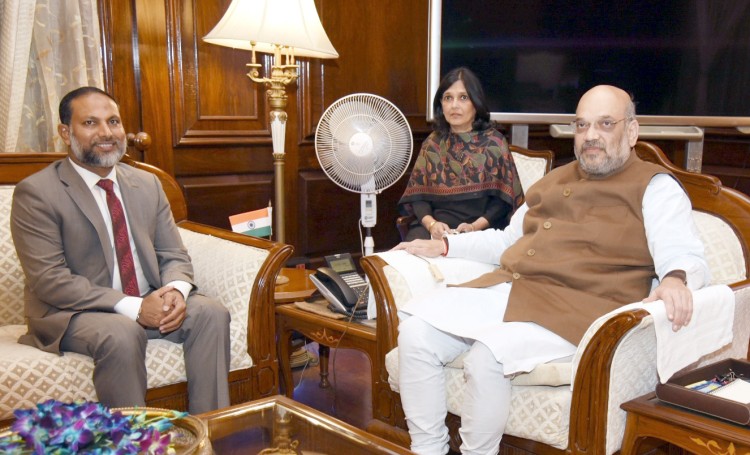 maldives home minister meets home minister amit shah