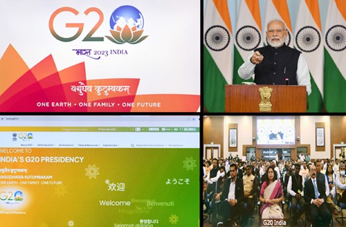 pm launches g20 logo theme and website