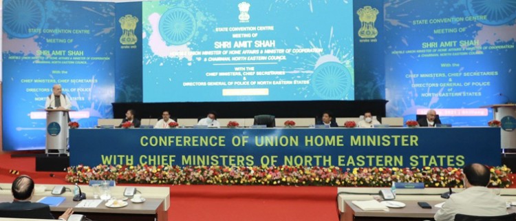 amit shah addressed the chief ministers, chief secretaries and dgps of the north-eastern states