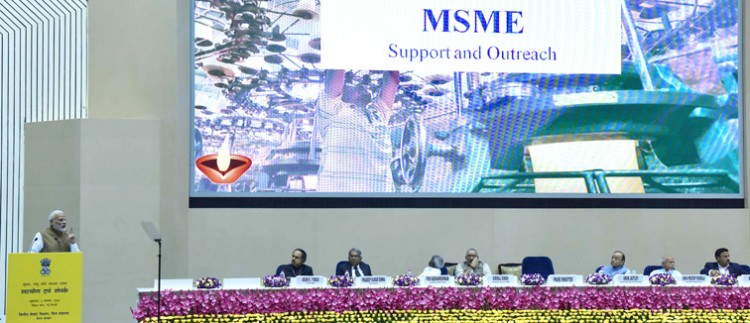 narendra modi addressing at the launch of the support and outreach initiative for msmes