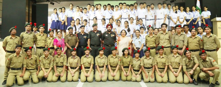 major general r.s. mann, adg ncc with cadets