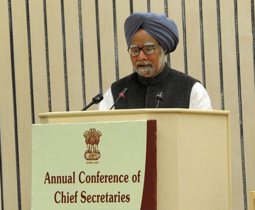 मुख्य सचिवों के सम्मेलन में मनमोहन सिंह/manmohan singh at the conference of chief secretaries