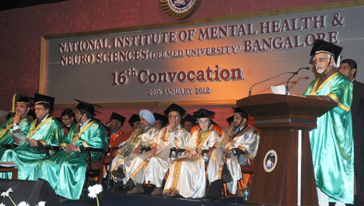 स्‍वास्‍थ्‍य एवं मस्तिष्‍क विज्ञान संस्‍थान का दीक्षांत समारोह/convocation of national institute of mental health and neuro sciences