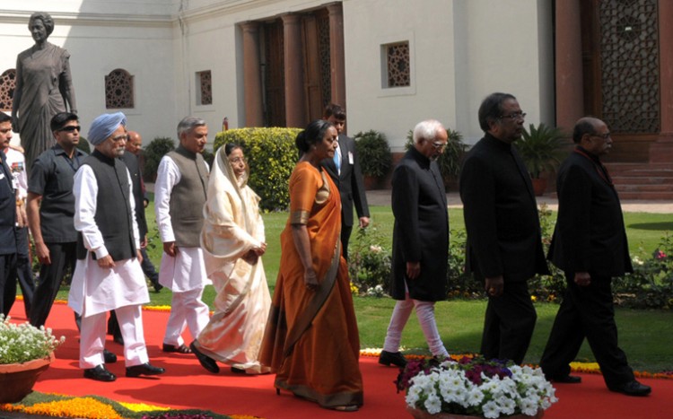 राष्‍ट्रपति प्रतिभा देवीसिंह पाटील एवं प्रधानमंत्री मनमोहन सिंह/president pratibha patil and prime minister manmohan singh