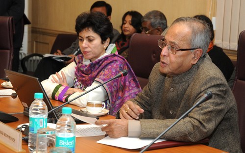 प्रणव मुखर्जी और शैलजा/pranab mukherjee and selja