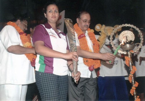 लखनऊ में क्वींस बेटन/queen's baton in lucknow