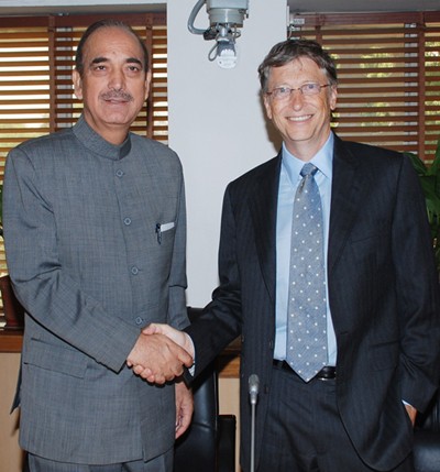 गुलाम नबी आजाद और बिल गेट्स-ghulam nabi azad and bill gates