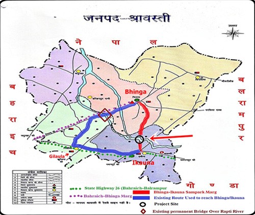 map of sravasti